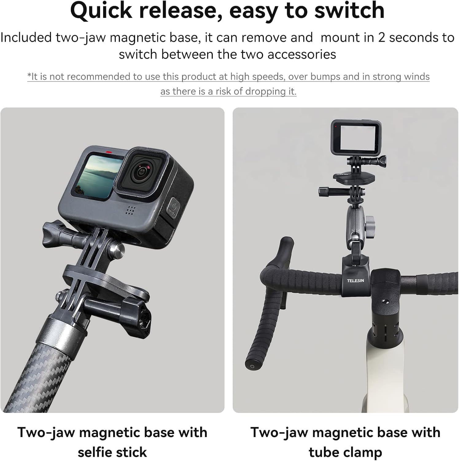 Telesin Magnetic Chest Mount With Neck Strap Holder + Magnet Quick Release Tripod Base For Gopro 12 11 10 Insta360 X3 Ace Dji Action Body Accessories